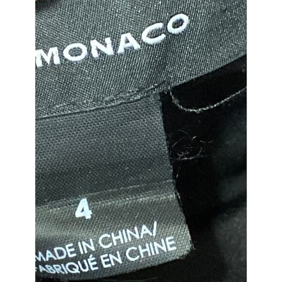 Club Monaco Women's Black Faux Leather Vegan Faux Wrap Pencil Mini Skirt Size 4 - Picture 4 of 4